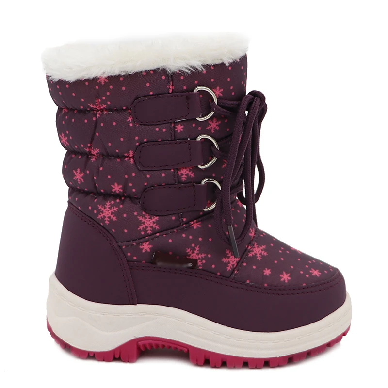 Милые детские зимние сапоги для девочек с орлом; уличные прочные ...