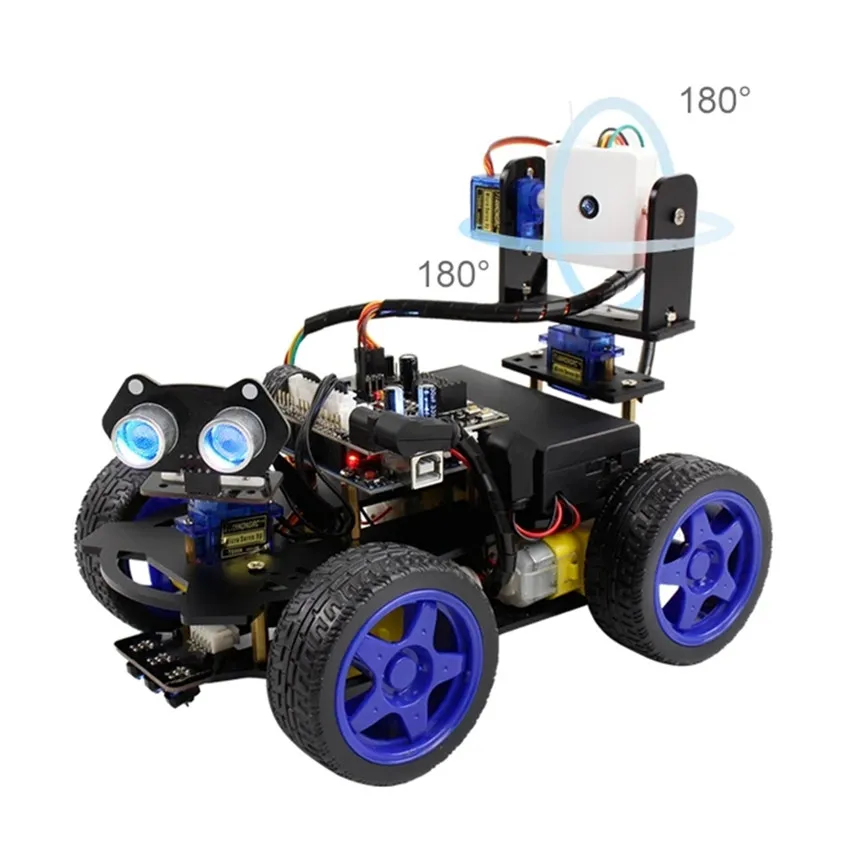 Yahboom Arduino Smart Car Robot Kit 4WD fpv Camera Video Remote Control Scratch Programming Education Smart Car Yahboom Arduino Smart Car Robot Kit 4WD fpv Camera Video Remote Control Scratch Programming Education Smart Car