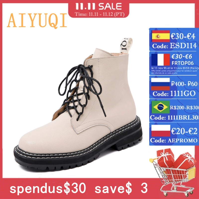 Genuine Leather Thick With Fur Ladies Short Boots TrendyKate