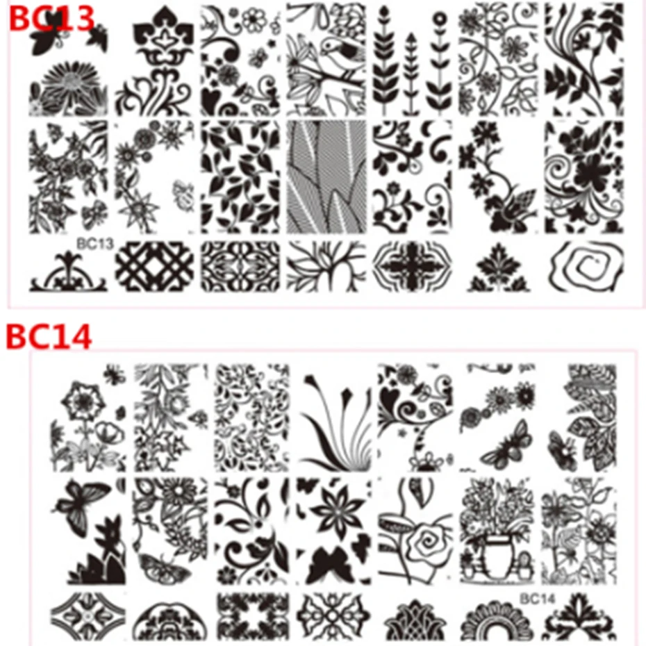 1 шт. новые BC серии 12x6 см штамповочные пластинки для ногтей сексуальные кружева DIY дизайн кончик ногтей шаблоны Маникюр Инструменты для укладки JIBC-01-20