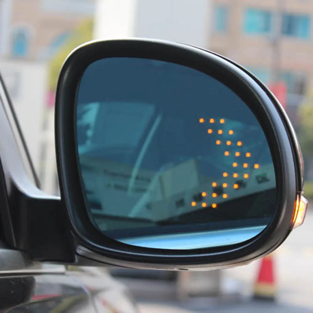 Multicurvature Blue Wide Angle Led Arrow Turn Signal Heat Defog Side