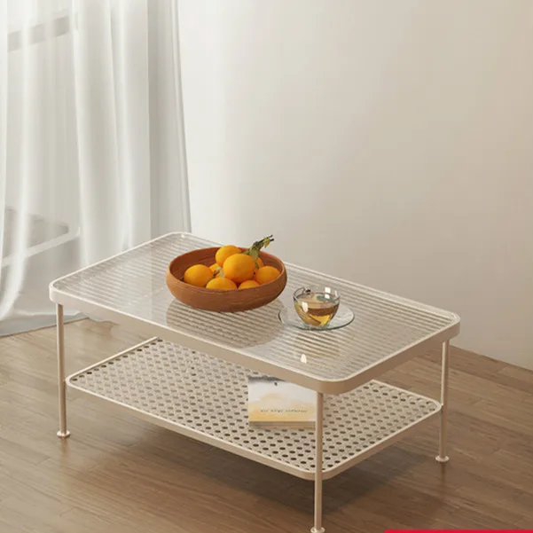 Louis Fashion Tea Table Modern Caisecai Light Luxury Changhong Glass Rattan Japanese Simple Sofa Side Net Black | Мебель