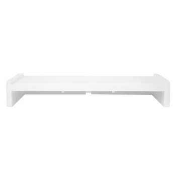 

1Pc Monitor Stand Computer Elevated Shelf Home Desktop Monitor Rack (White) for Office