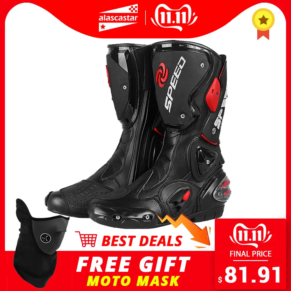 Preise PRO BIKER SPEED BIKERS Motorrad Stiefel Männer Moto Racing Motocross Off Road Motorrad Motorrad Schuhe Botas Moto Reiten stiefel