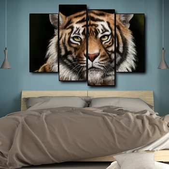 

Tiger Lion Animals Canvas Painting Art Wall Pictures Posters Prints for Living Room Home Decor No Framed