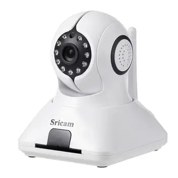 

Sricam White Plastic Plug &Play Door Home Security Surveillance System 720p HD Night Vision Mini IP Camera with Door Sensor