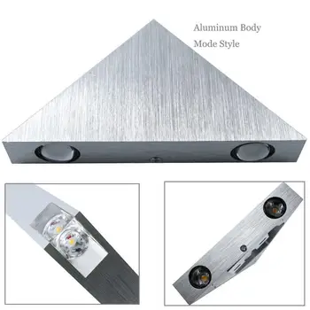

3w Triangle Wall Light Modern Nordic Minimalist 3 Led Lights Living Lighting Decoration Room Aluminum Bedroom Luminaire Lam R9U1
