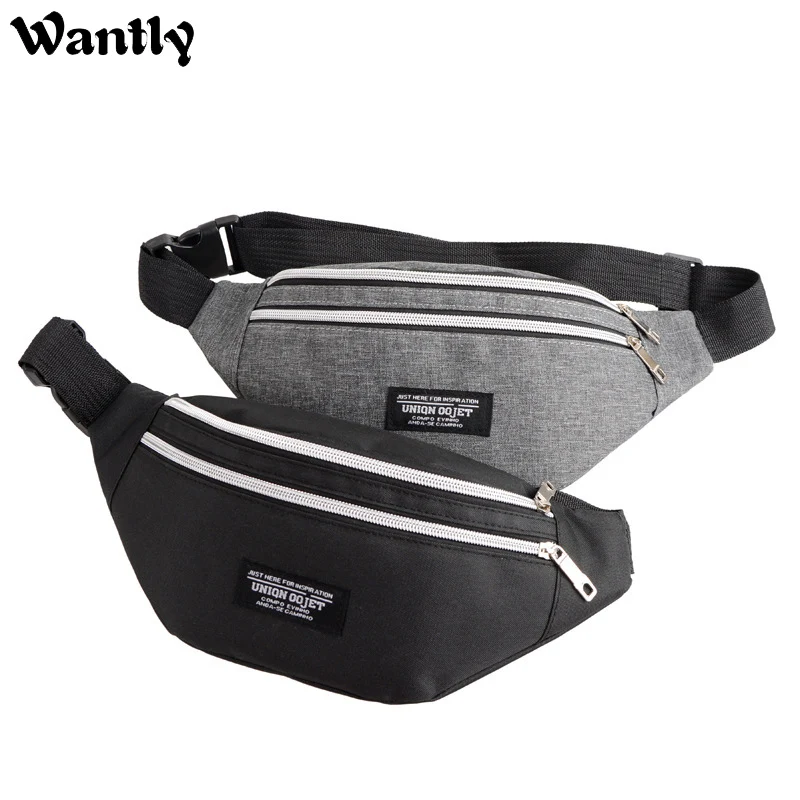 

Spring New Men's Waist Bag Large Capacity Use Three Pockets Waterproof Cloth Fashion Casual Practical