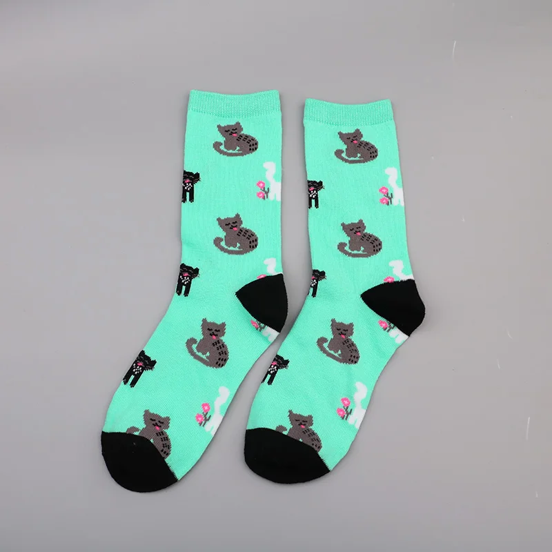 Хлопковые мягкие Sox красивые модные счастливые носки Пингвин собака кривая для мужчин забавные женские Девушки Искусство носки