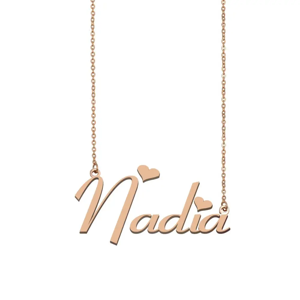 Nadia Name Necklace , Custom Name 