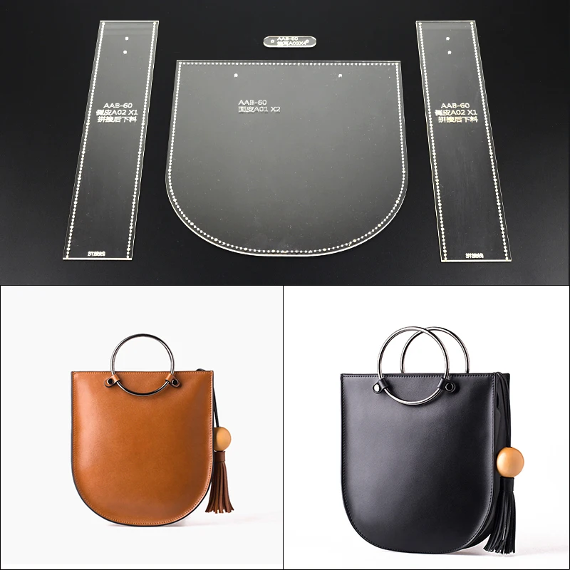 

Handmade Ladies Handbag Messenger Bag Shoulder Bag Wallet Pattern Acrylic Template DIY Leather Version Template Mold