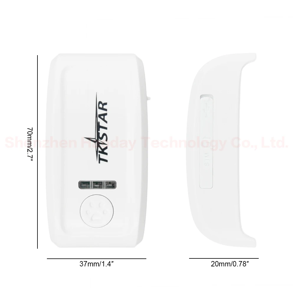 Mini Pet Tracker With Collar GSM/GPRS Positioning Real Time gps tracker Dog Pet TK909 Lifefree tracking web/app