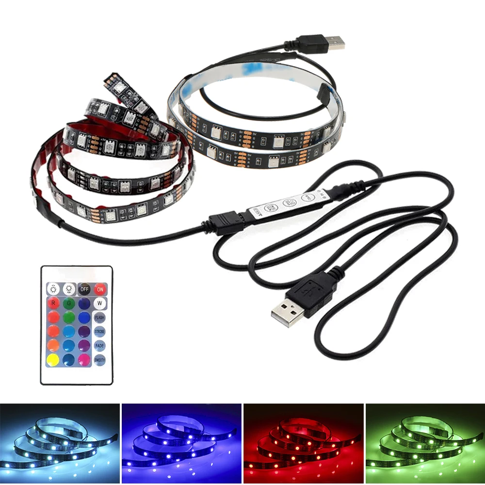 RGB ленсветильник светодиодная водонепроницаемая для подсветки телевизора 5 в