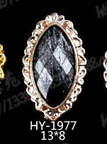 HY-1977 10pcs 10 шт./лот, древний сплав для дизайна ногтей, 3d Цветы с плоской задней частью, бриллианты, жемчужные ювелирные изделия, стразы, украшения для ногтей - Цвет: HY-1977 10pcs