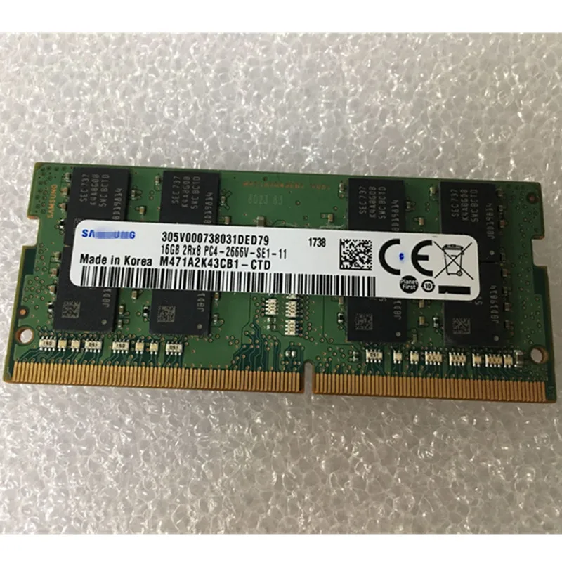 Память для ноутбука Samsung DDR4 2Rx8 16 ГБ 2666 МГц ddr4 PC4 поддержка оперативной памяти