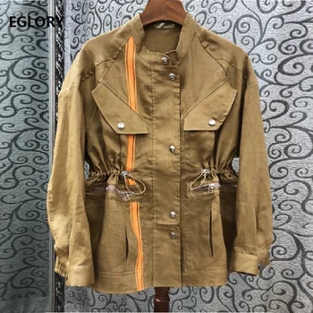 

2019 Autumn Fashion Jackets High Quality Women Zipper Pocket Patchwork Long Sleeve Casual Bomber Jacket Ladies Tops Coat Outwear