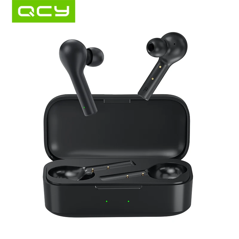 Беспроводные наушники QCY T5 Bluetooth 5 0 спортивные для бега сенсорное управление