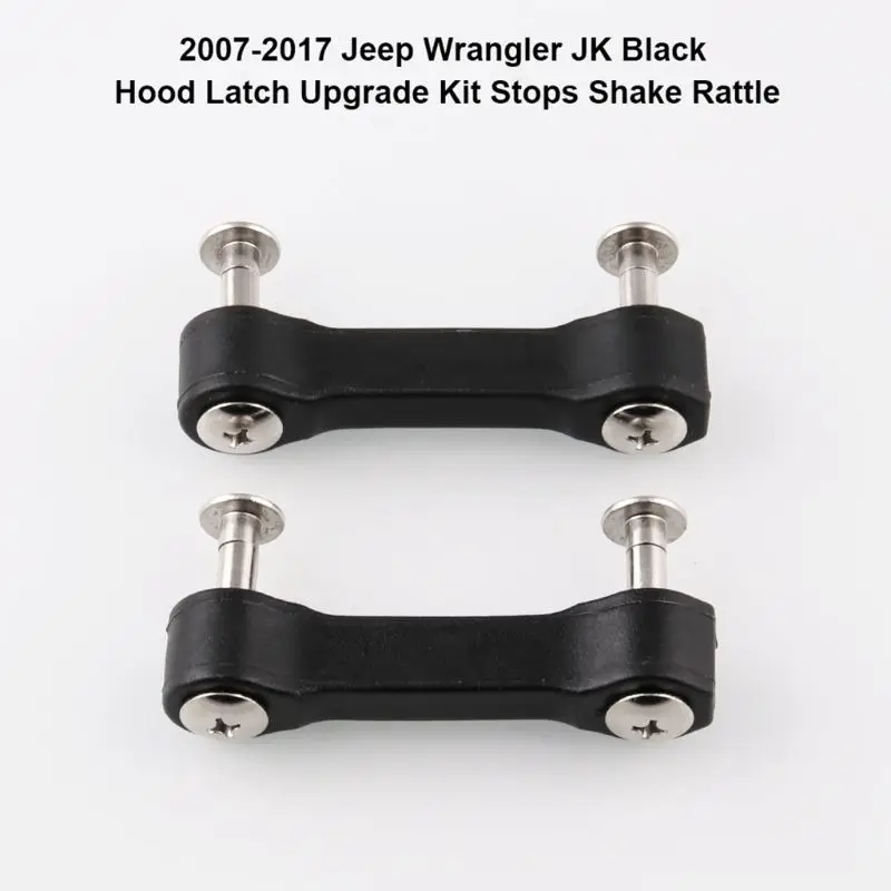 Для jeep Wrangler JK 2007- черный капюшон защелка обновленный комплект останавливает встряхивание погремушка G6KC