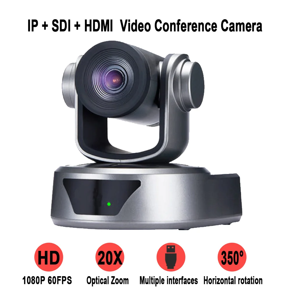 SDI+HDMI+IP PTZ Video Conference Camera 3X 10X 12X 20X Zoom 1080P 60FPS   H.265 For Metting Telemedicine Remote Teaching