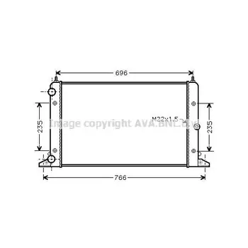 

Radiator cooling system AVA QUALITY COOLING VNA2247