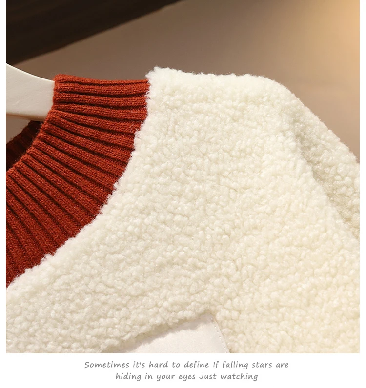 Женский осенне-зимний теплый комплект из двух предметов с юбкой размера плюс, кашемировый свитер с принтом ягненка, топы и тонкая юбка с разрезом, комплект из 2 предметов