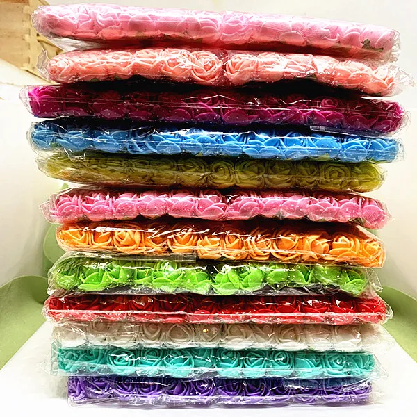 144pcs 2cm Mini Styrofoam Roses for Home and Wedding Artificial Flowers Scrapbooking DIY Wreath Gift Box Cheap Artifici | Дом и сад