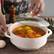 Nordic Керамика ручка фруктовый салат миска с крышкой большая лапша, рис Еда цветочный горшок держатели для десерта, завтрака миска для овсяной каши посуда Nordic Керамика ручка фруктовый салат миска с крышкой большая лапша, рис Еда цветочный горшок держатели для десерта, завтрака миска для овсяной каши посуда