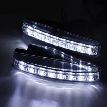 

2019 New Hot 1PC 6000K Car Led Daytime Driving Running Light 8LED DRL Car Fog Lamp Waterproof White Light DC 12V