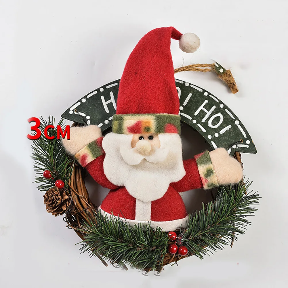

Artificial Door Pendant Multipurpose Hanging Doll Christmas Wreath Party Gifts Round Home Mini Decorative Rattan Easy Apply
