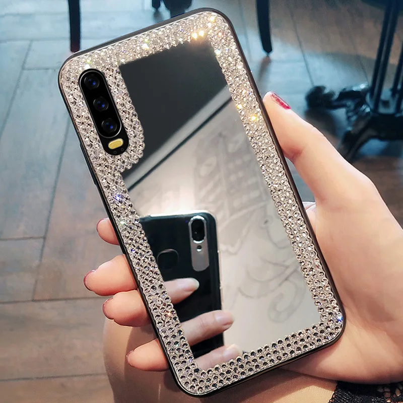 Зеркальный чехол для макияжа s OPPO R9 R9S R11 R11S Plus R15 R17 Pro A3 A3S A7 A7X A5 A9 2020 F7 F9 F11 Reno 2 3 Bling |