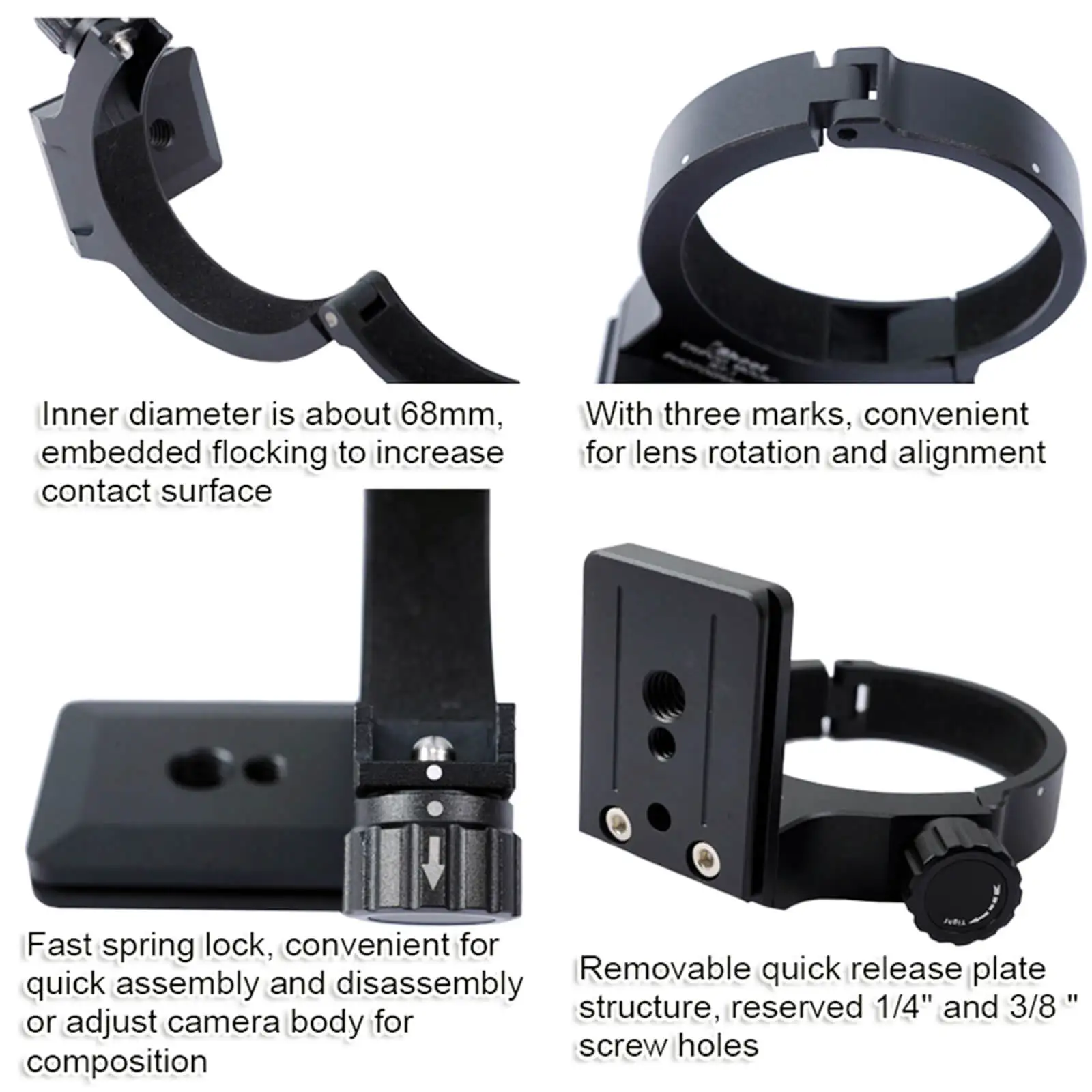Lens Collar Support Tripod Mount Ring RT-1 for Nikon AF-S 300mm f/4E PF ED VR and Nikon AF-S NIKKOR 70-200mm f/4G ED VR Lens