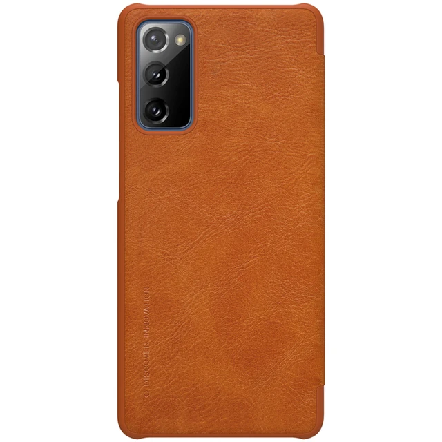 For Samsung Galaxy S20 FE case Nillkin Qin PU Luxury Flip leather back cover wallet case For Samsung S20 Fan Edition 5G Brown