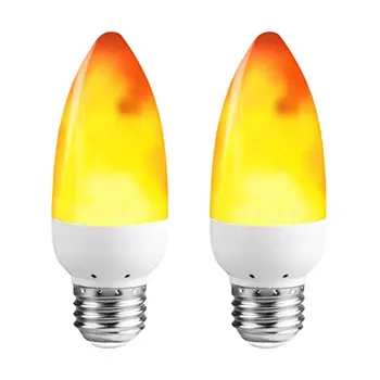 

LED Flickering Flame Effect Light, 1300K Emulation Candelabra Bulb for Decor D2TD
