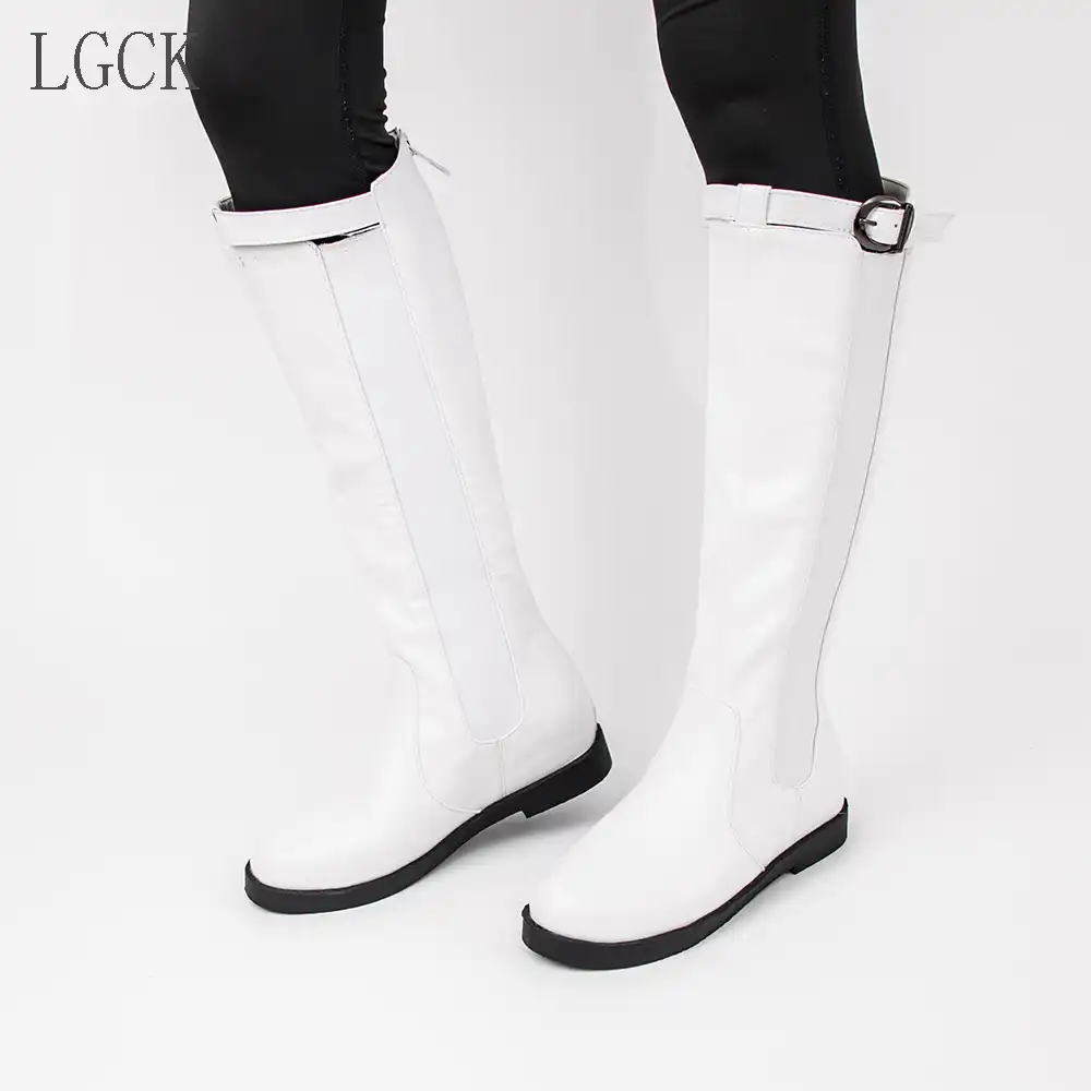 Europe Women's Casual Block Heel Round Toe Knee High Boots Cowboy Pumps 34/43 L 