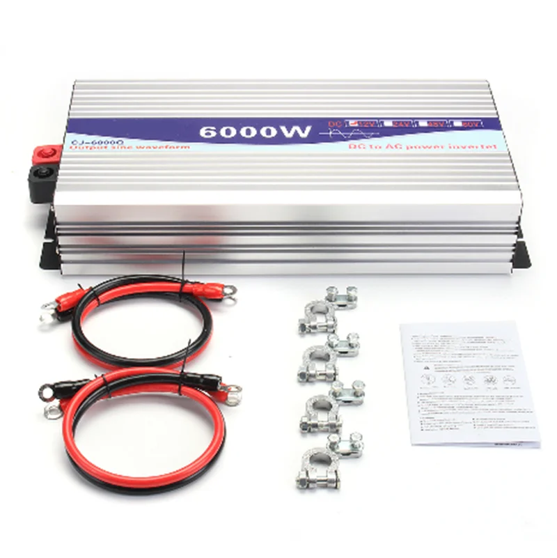 

Inverter 12V To 220V 3000/4000/5000/6000W Voltage Transformer Power Solar Inverter Pure Sine Wave Converter Adapter LCD Screen