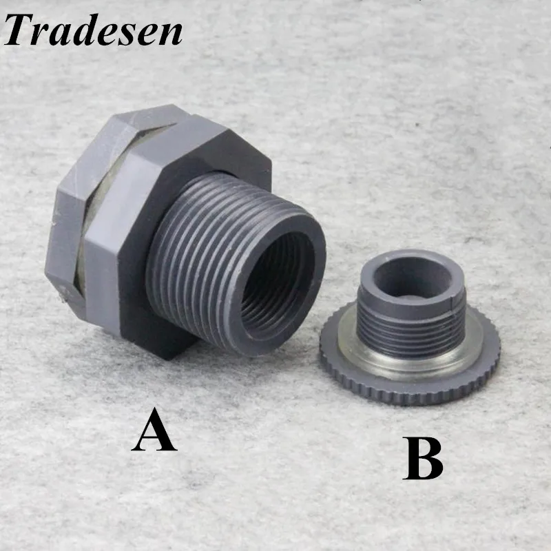 fish tank Bulkhead Pipe Joints pvc 1/2" 3/4" 1" 1.2“ 1.5“ Fmale thread aquarium water inlet outlet connector water tank drainage