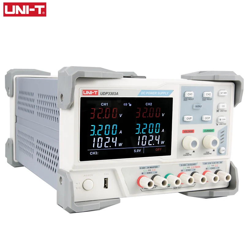 US $394.90 UniT Udp3303a Industrial Linear Dc Programmable Power Supply 30v 3a Regulator 3 Channel Output High Precision Digital Display