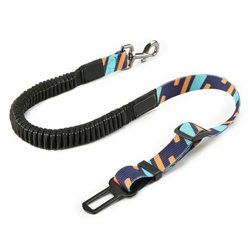 

Dog Collar Pet Dog Adjustable Seat Belt Elastic Car Traction Rope Retractable Reflective Nylon Rope Pet Dog Leash
