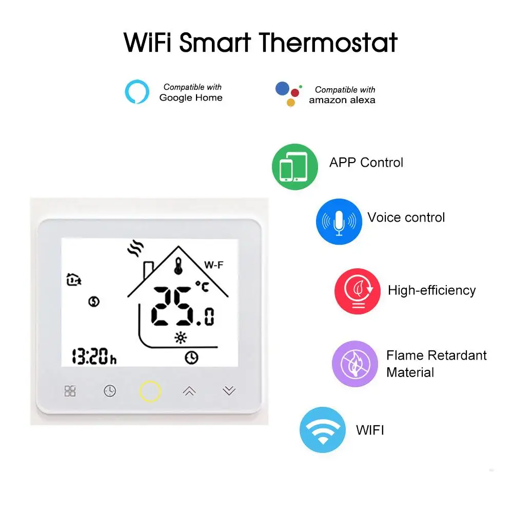 WiFi умный термостат для воды/подогрева пола, электрические котлы для Alexa Google Home, умный дом