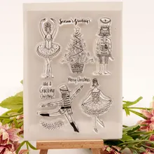 Прозрачный Штамп для рукоделия скрапбукинга открытка на Рождество танцующая девушка прозрачные штампы для создания фотоальбома бумажные изделия декоративная печать