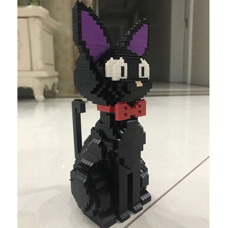 Babu 8806 мультяшный Джиджи Черный кот сидящий животное 3D модель 1780 шт DIY алмазные