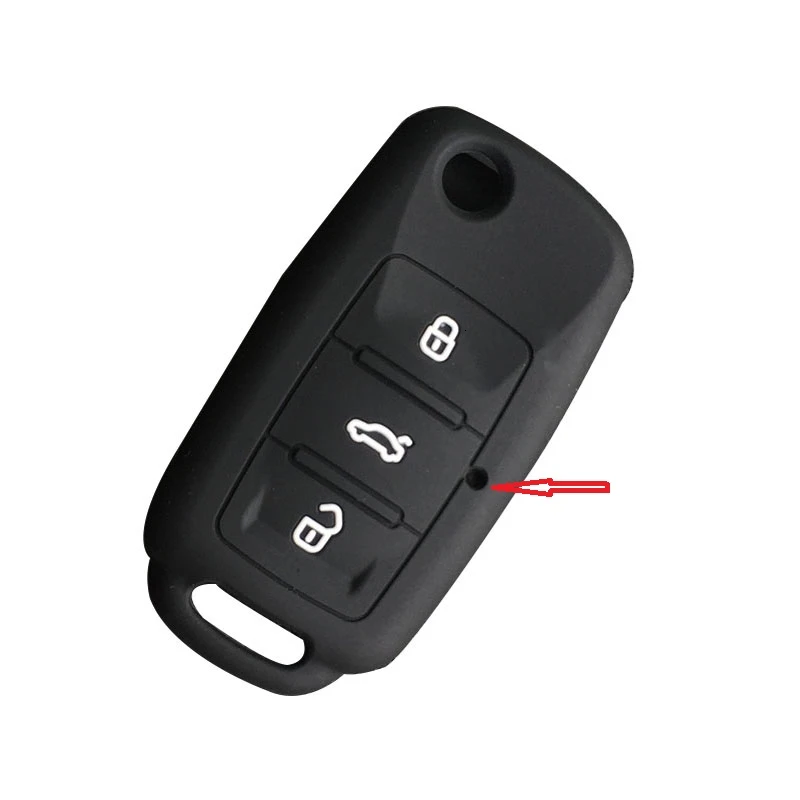 Силиконовый чехол для ключей VW Volkswagen B5 Golf Polo Octavia Beetle Passat 3 кнопки складной с