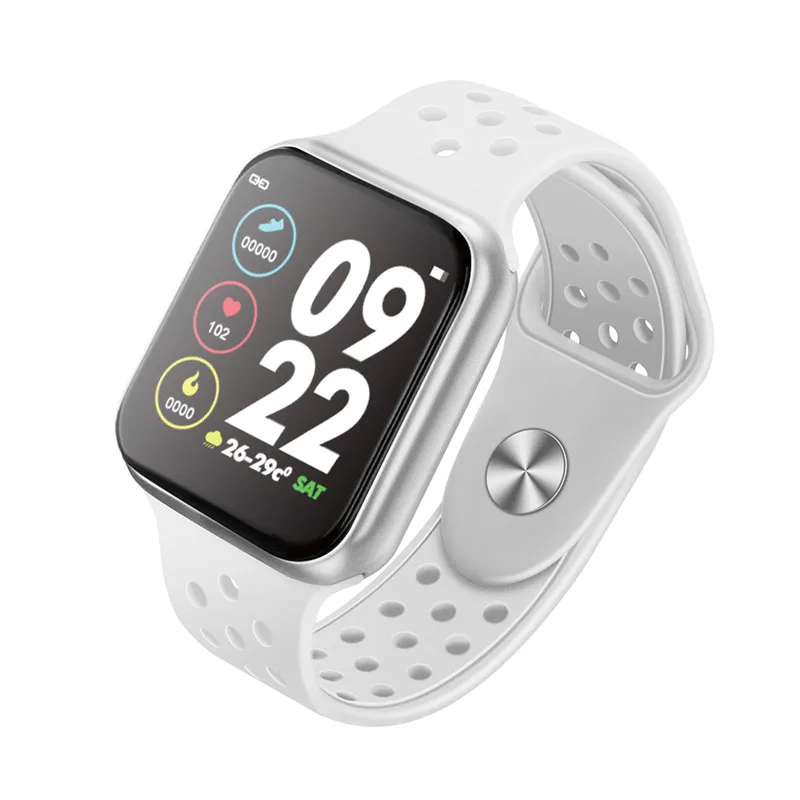 F9 Смарт-часы для женщин и мужчин IP67 Водонепроницаемый сердечный ритм кровяное давление Smartwatch Поддержка IOS Android телефон pk S226 P68 Q3 Q9 - Цвет: silver white