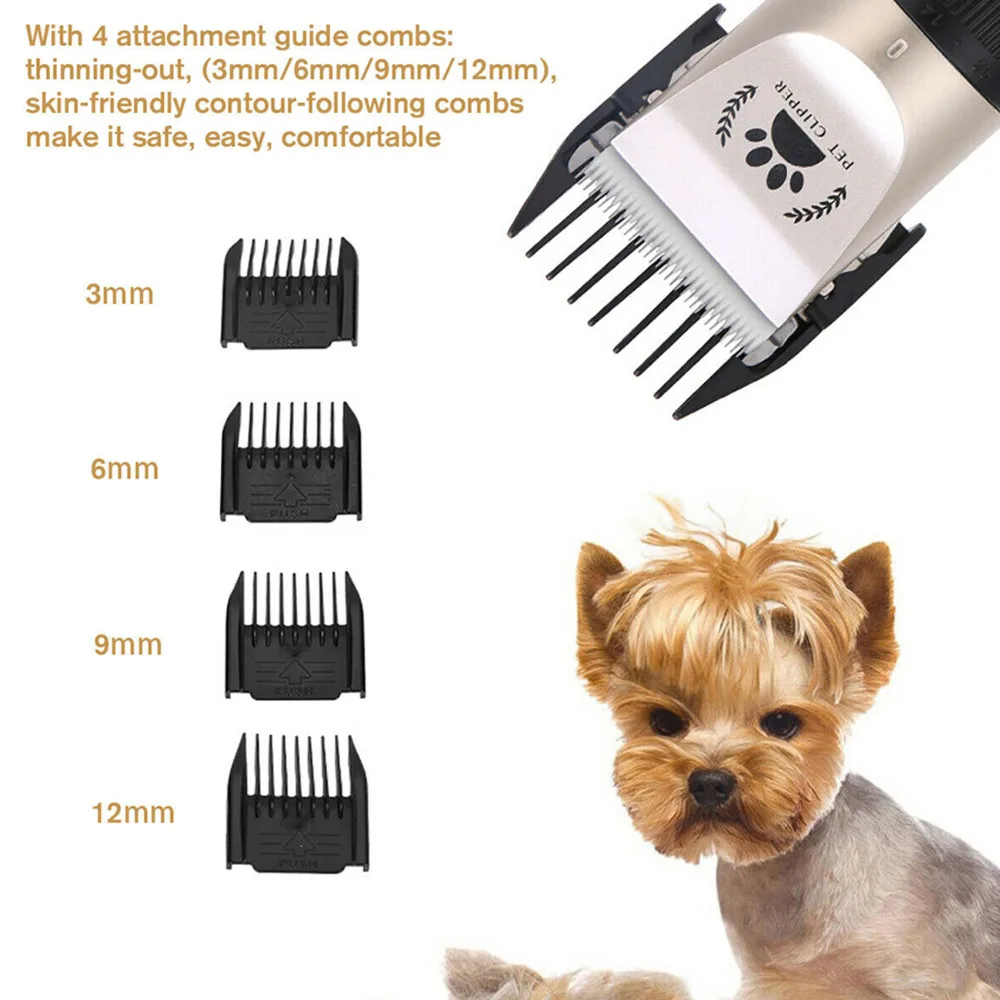 Pet Dogs Hair Clipper Cutter Grooming Cat Hair Trimmer Remover Electrical Pets Hair Cut Machine Shaver Razor Electric Scissor (12)