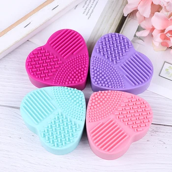 

Portable Compact Mini Practical Cosmetic Brush Cleaning Box Cleaner Kit Silicone Makeup Brush Cleaners Dry Wet Dual Use 4 Colors
