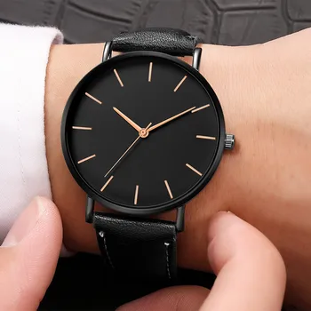 

Geneva Men Watch Fashion Date Alloy Case Synthetic Leather Analog Quartz Sport zegarki meskie montre homme 2019 luxe de marque