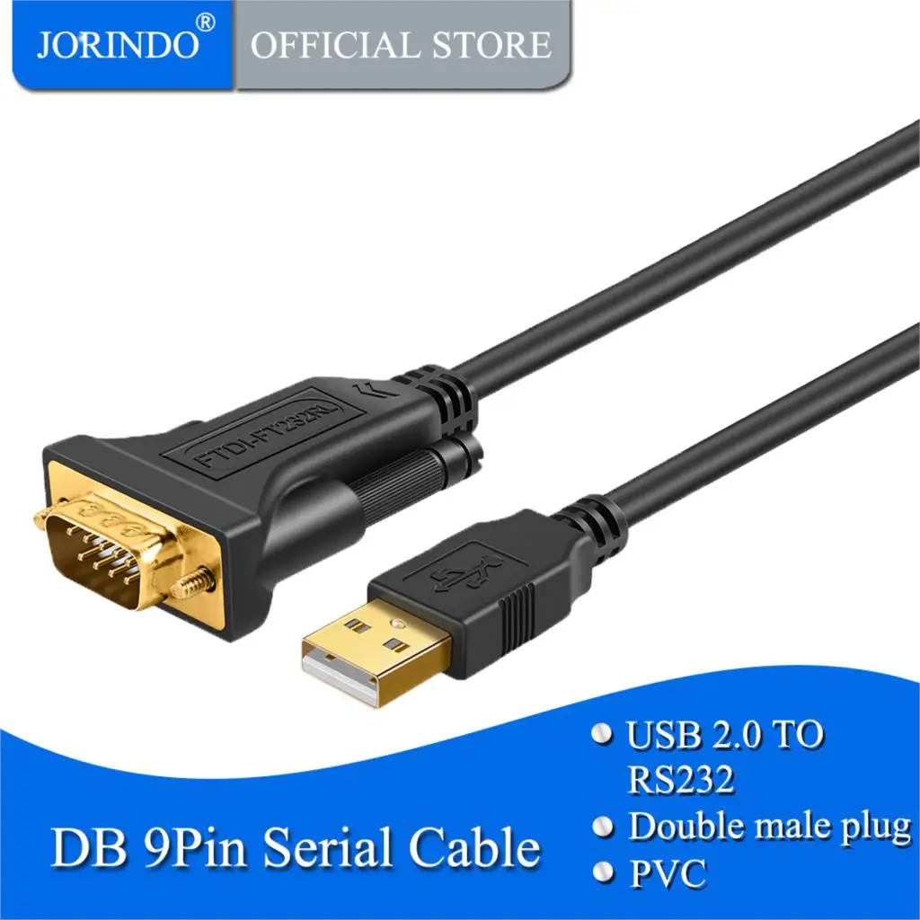 USB адаптер RS232 с чипсетом FTDI позолоченный 2 0 штекер DB9 последовательный конвертер