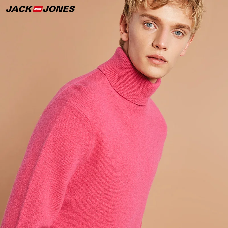 JackJones осень и зима мужской чистый цвет с высоким воротом шерстяной свитер | 218425519