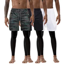 VERTVIE летние мужские штаны 2 в 1 для бега с карманами для безопасности телефона, высококачественные быстросохнущие штаны со встроенными карманами для фитнеса