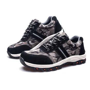 

Construction shoes for men steel toe cap safety shoes anti-smashing and stabbing protective shoes working shoes for ladle head